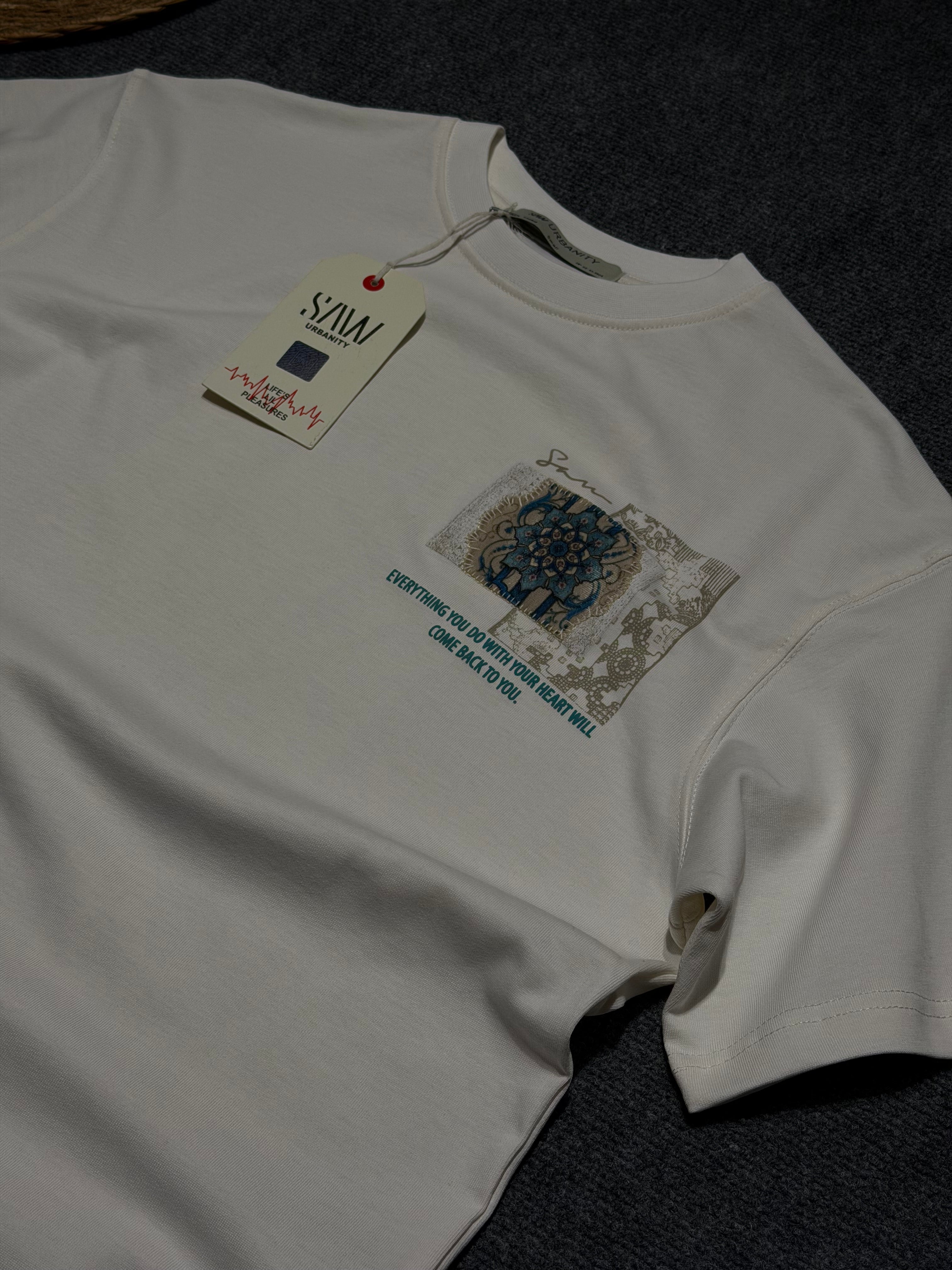 Everyting Baskılı Oversize T-shirt Beyaz