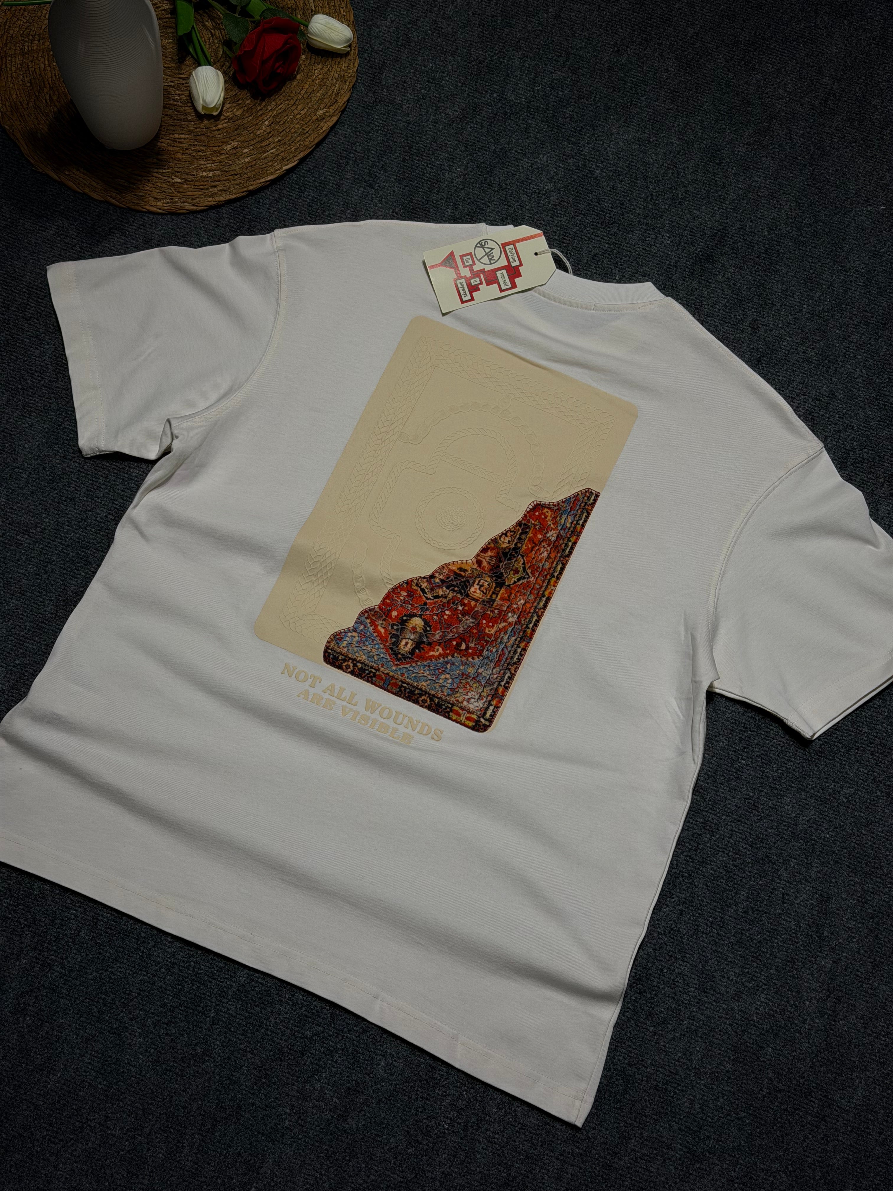 Not All Baskılı Oversize T-shirt Beyaz