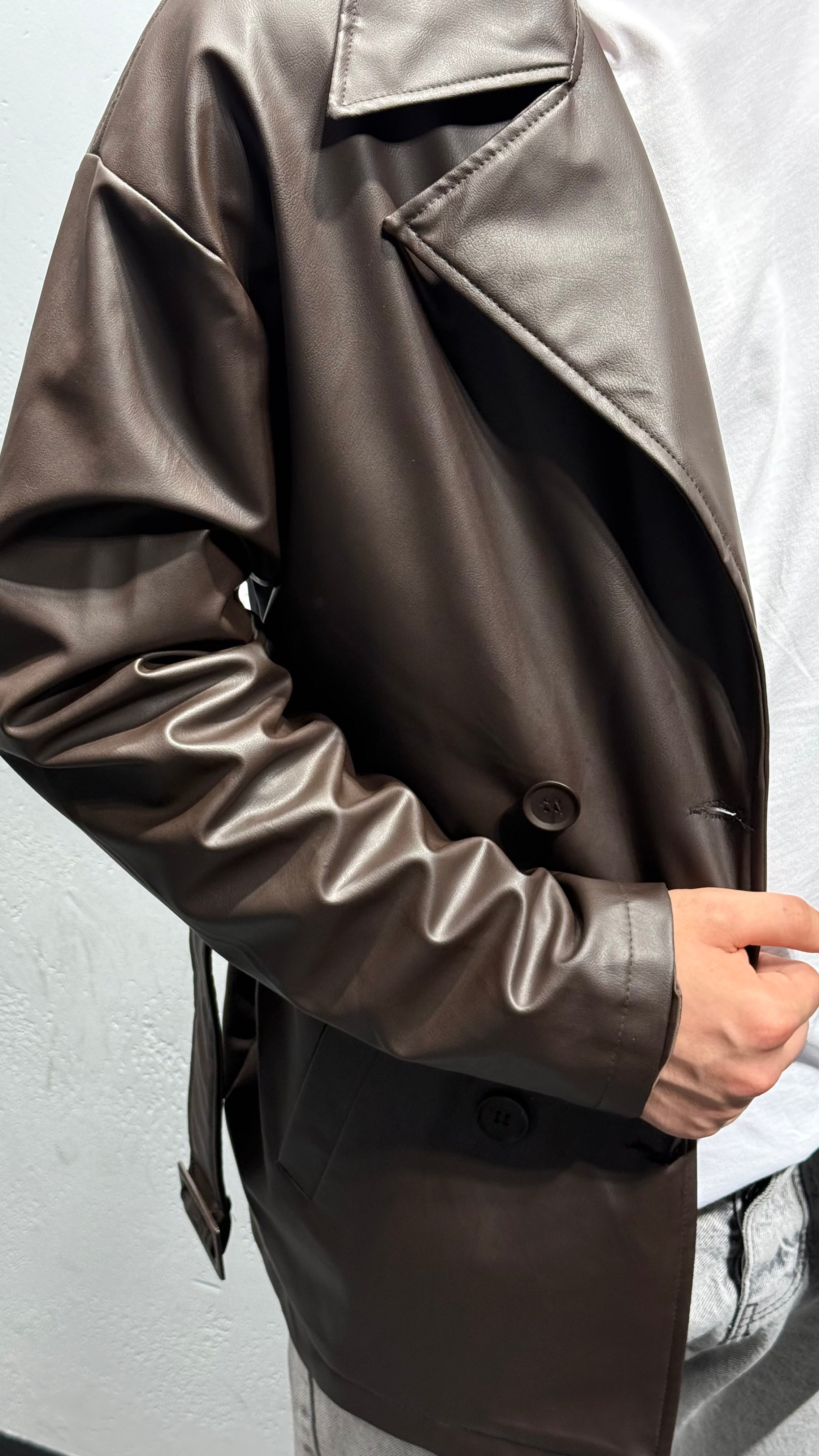 Diz Üstü Deri Ceket