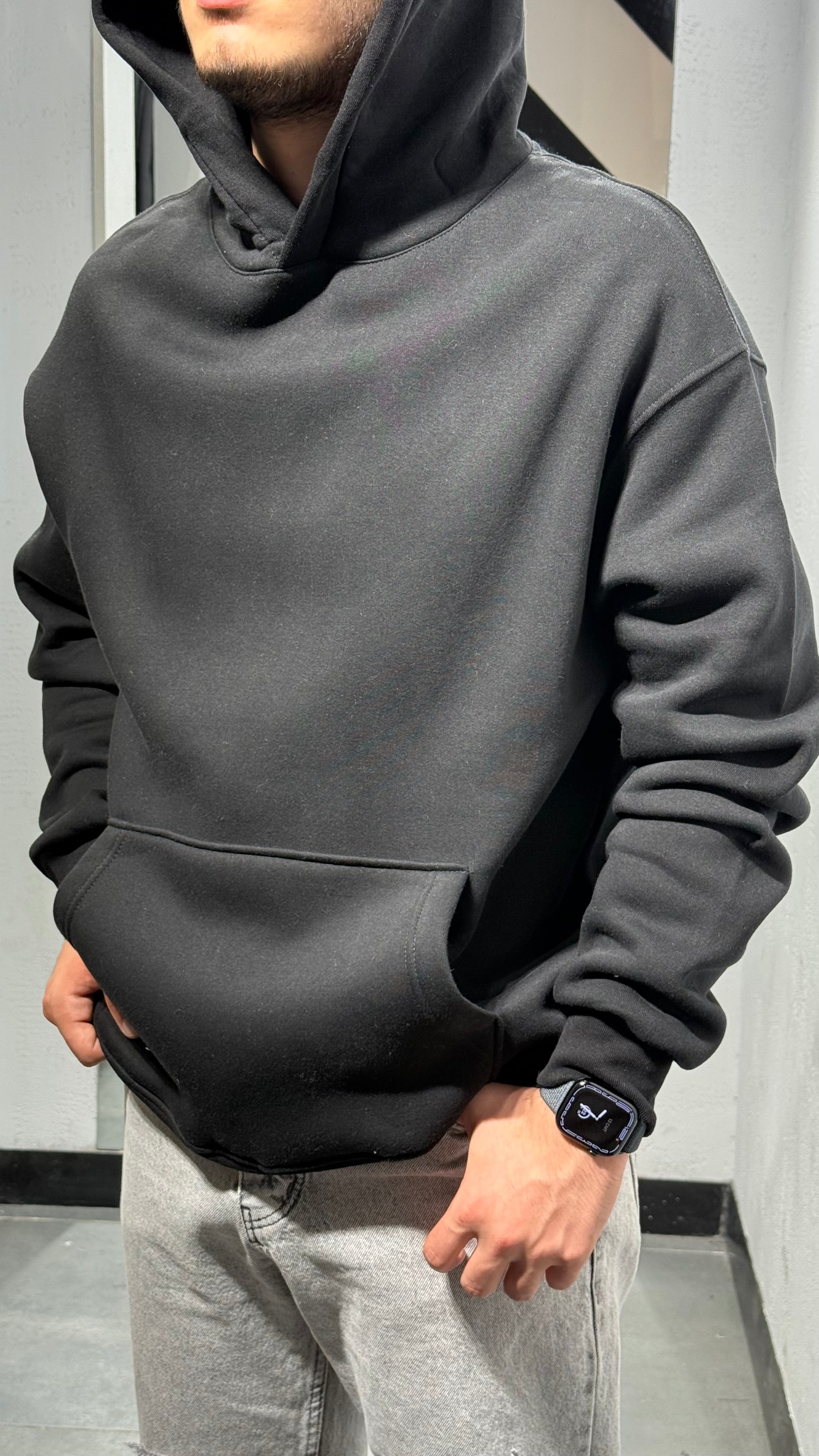 Kapüşonlu Basic Sweat