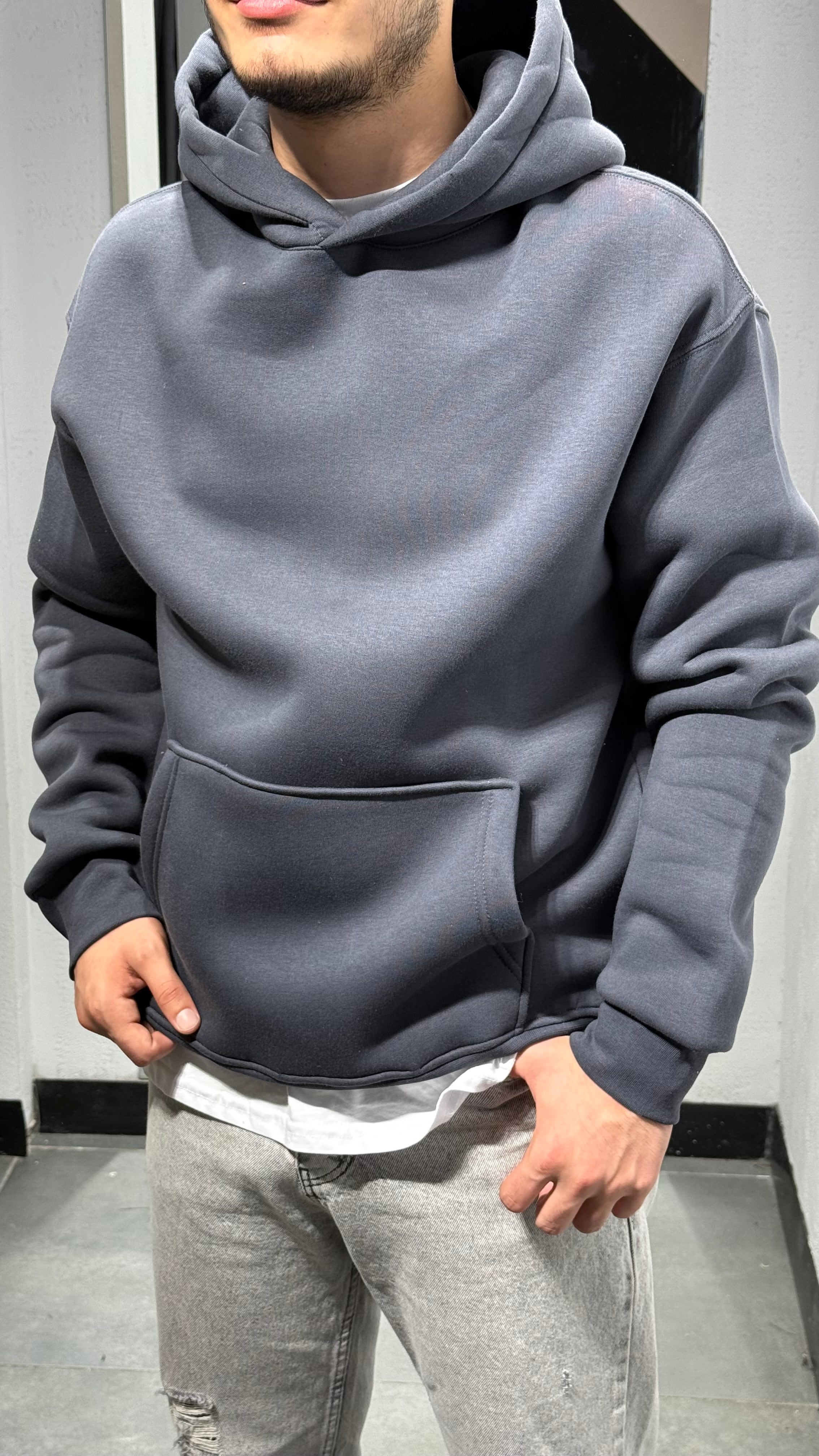 Kapüşonlu Basic Sweat
